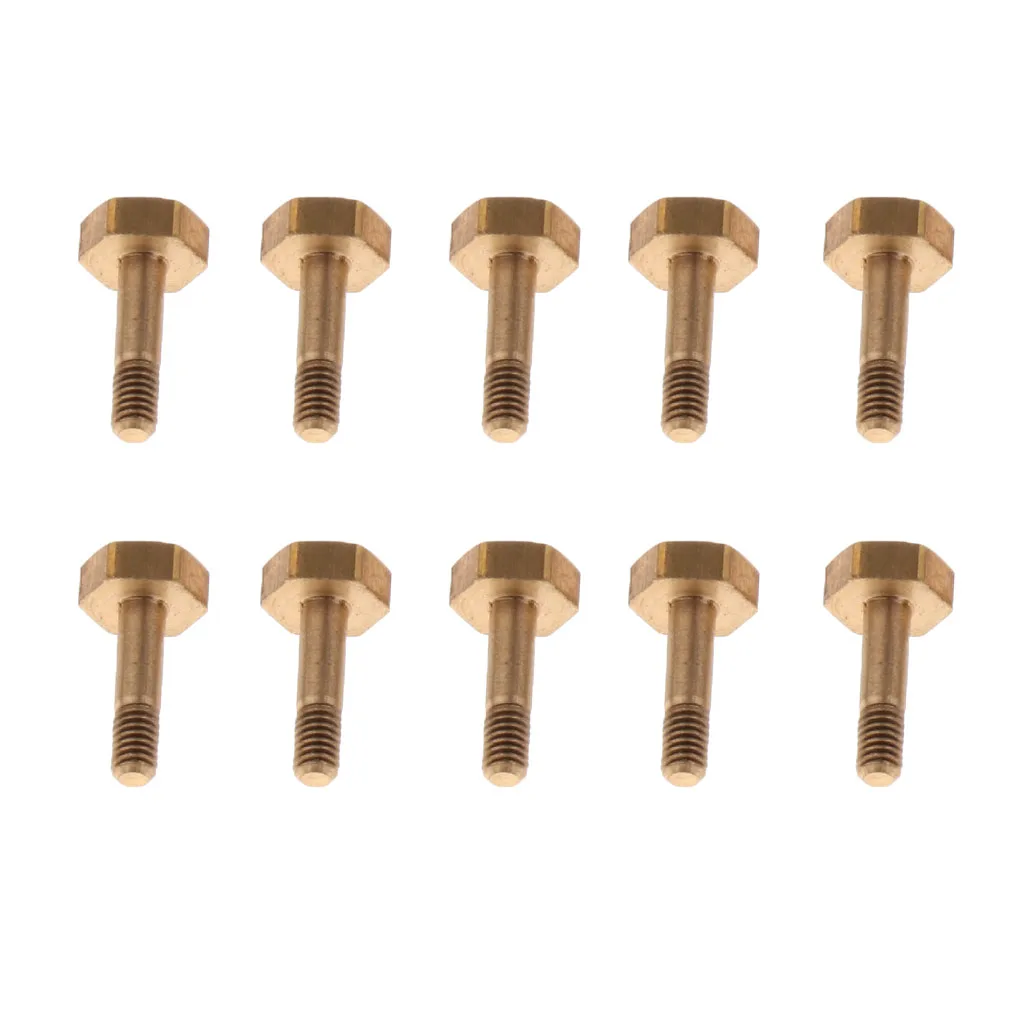 10 Pieces Metal Trumpets Water Key Screws Spit Valve Rods Golden DIY Trumpet Repairing Parts