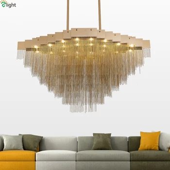 

Modern Lustre Gold Tassel Led Chandelier Lighting Dining Room Led Pendant Chandeliers Lights Living Room Hanging Light Fixtures