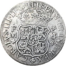 1767 meksyk MF 8 REALES moneta kopia tanie tanio Miedzi 1840-1859 Antique sztuczna CASTING Ludzi CHINA Gyphongxin COINS