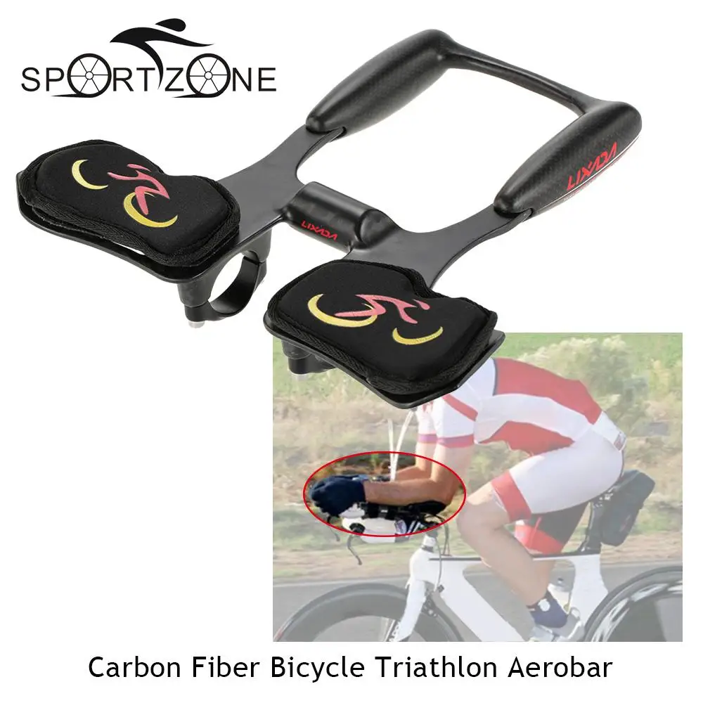 Lixada Carbon Fiber Bicycle Handlebars Aerobar 25 * 22.5 * 6cm Bike