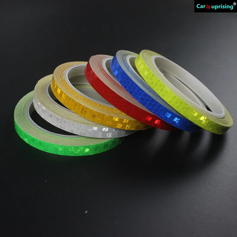 

1pcs 8metre Car body reflector Danger Warning stickers for Fiat Panda Bravo Punto Linea Croma 500 595 Car Styling accessory
