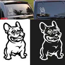 Bostar yeni güçlü yapıştırıcı 3d çıkartmaları fransız Bulldog köpek araba Sticker vinil araba çıkartması özel pencere kapı duvar Sticker