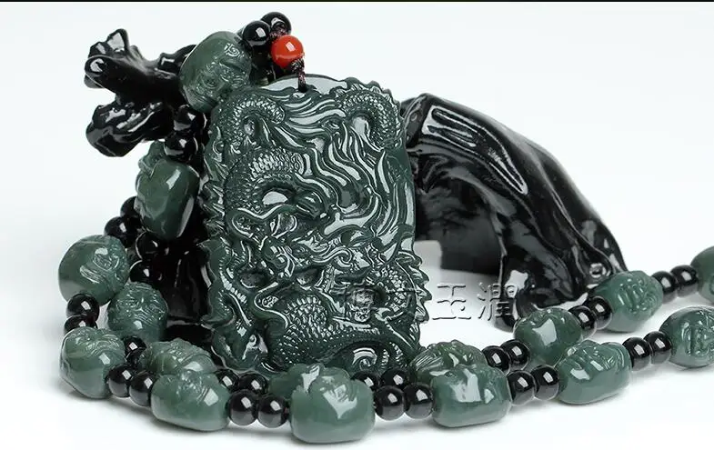 Xinjiang Hetian jade подвеска Maitreya Нефритовый дракон нефрит, вырезанный вручную кулон Будды/AAAAA