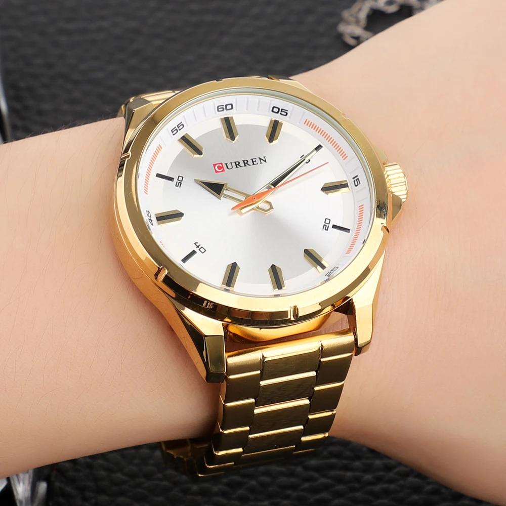 CURREN Fashion Men\'s Watch with Stainless Steel Strap Simple Creative Quartz Wristwatch for Men Clock erkek kol saati Waterproof 2019 (27)