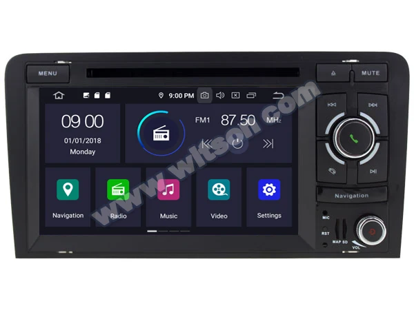 Perfect WITSON Android 9.0 with 8 Core 4GB RAM+64GB ROM CAR DVD PLAYER WITH GPS for AUDI A3 2003-2013 audio system with gps car radio 2