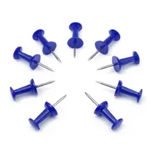 Perfect-50PCs нажимная булавка Ассорти Thumbtacks внимание пробковая доска Офис школа Синий
