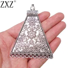 ZXZ 2 шт большой этнический античный серебряный богемный Boho соединитель подвески для ожерелья ювелирных изделий фурнитура компоненты