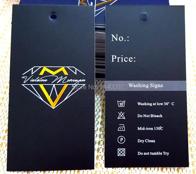 Custom clothing printed hang tag/garment golden embossed labels/t shirt dress gift price tags