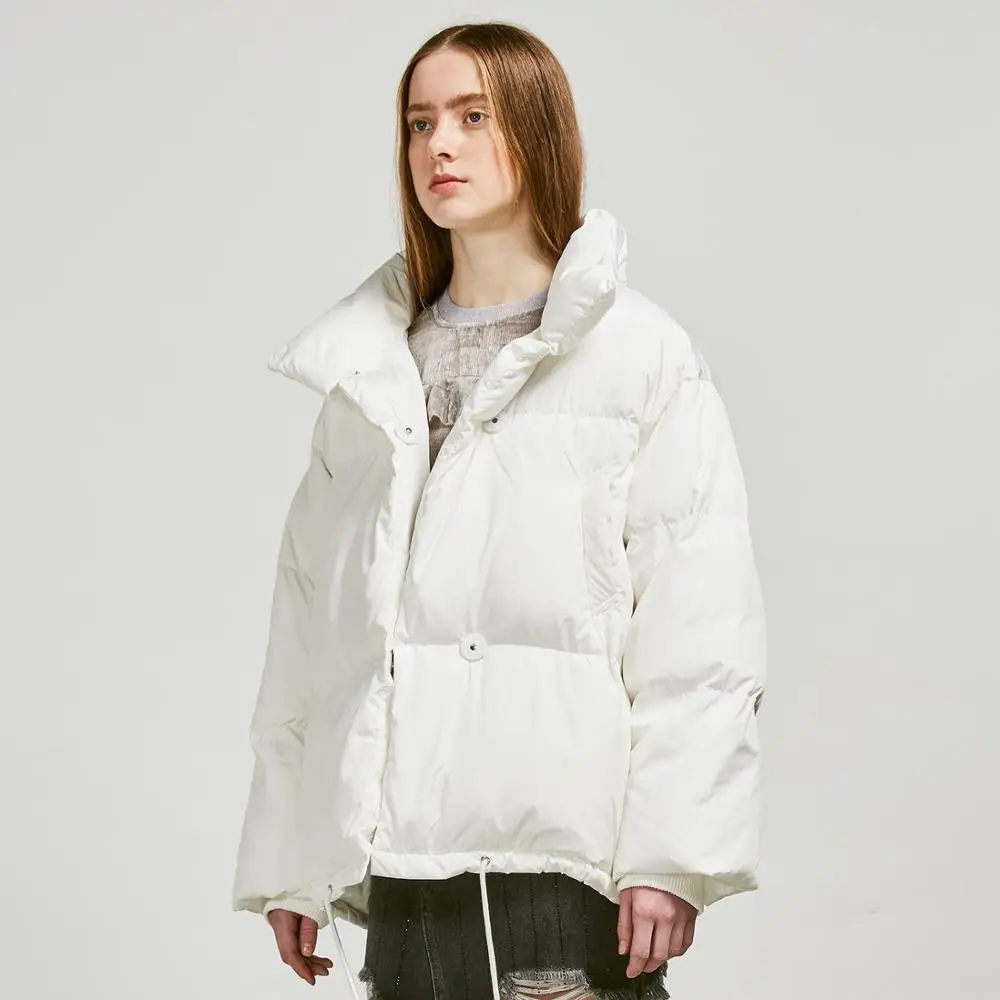 

Winter Jacket Women 2019 New Winter Coat Women Short Down Jacket Fashion White Duck Down Jackets Loose Female Down Parka