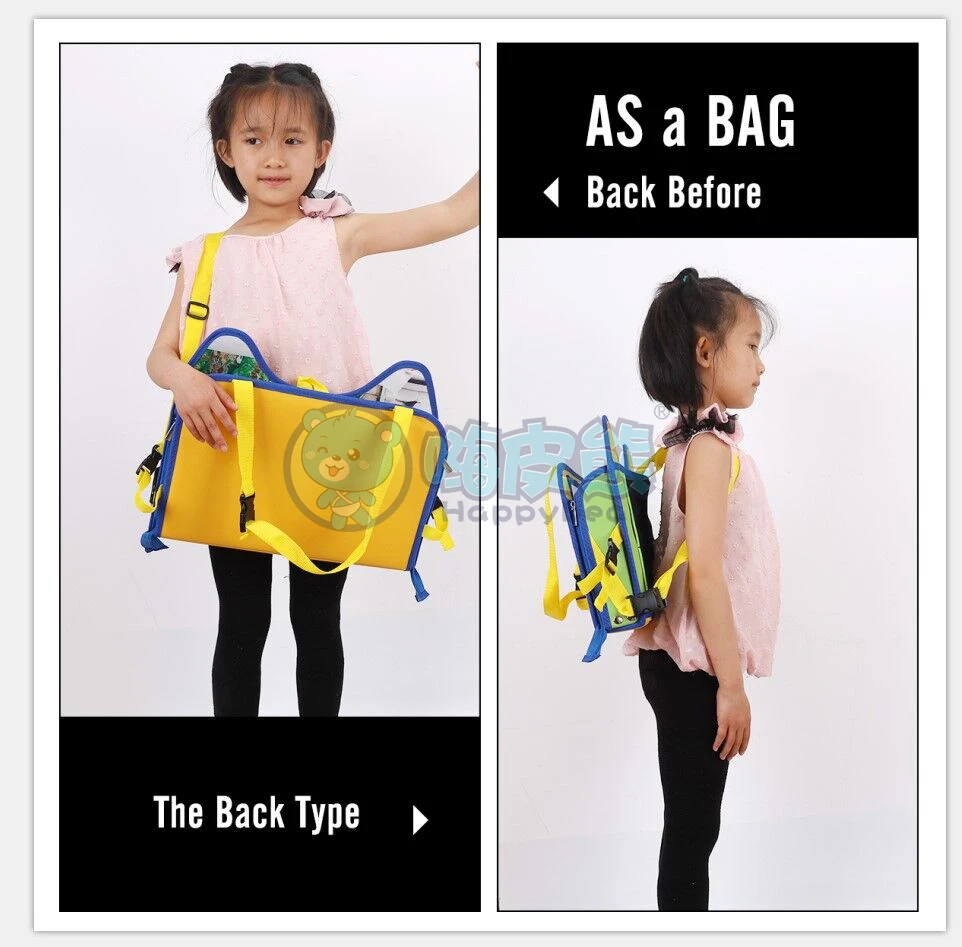 2018 Newest Waterproof Table Car Seat Tray Environmentally Friendly Table Kids Travel Tray with Holder Mesh Storage Stand Desk