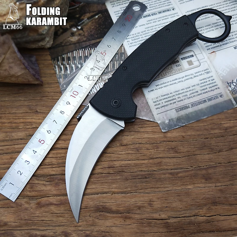 Дешево LCM66 складной Karambit складной нож csgo подарок тактический карманный нож, Открытый Кемпинг джунгли Выживание битва Самозащита инструмент