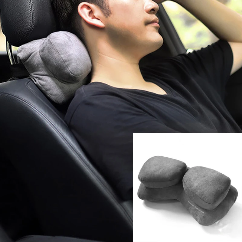 Neck Pillow Support Car Seat For Driving Travel Chamois Velvet Down