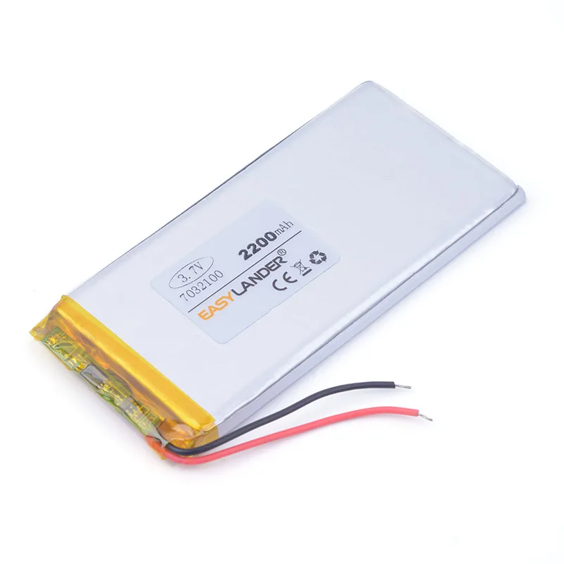 tablet battery 3.7V polymer lithium battery 7032100 2200mAh MP5 MP4