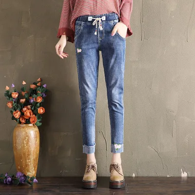 B2047 весна лето новые женские модные тонкие эластичные джинсы с высокой талией дешевые оптовые продажи - Цвет: 3