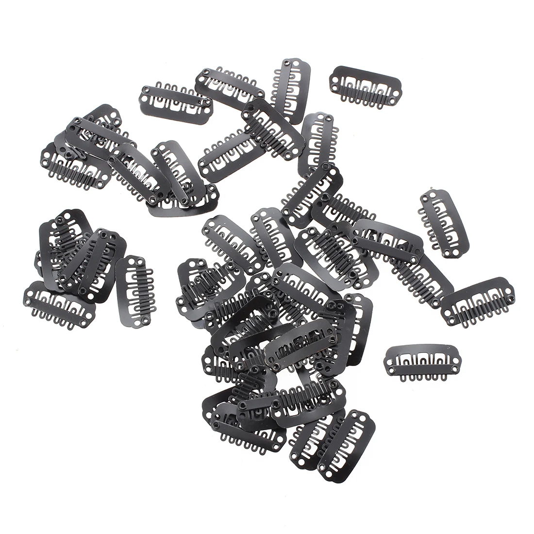 YOST 50pcs Black U Shape Clips for Hair Extension Weft 23mmin Clips