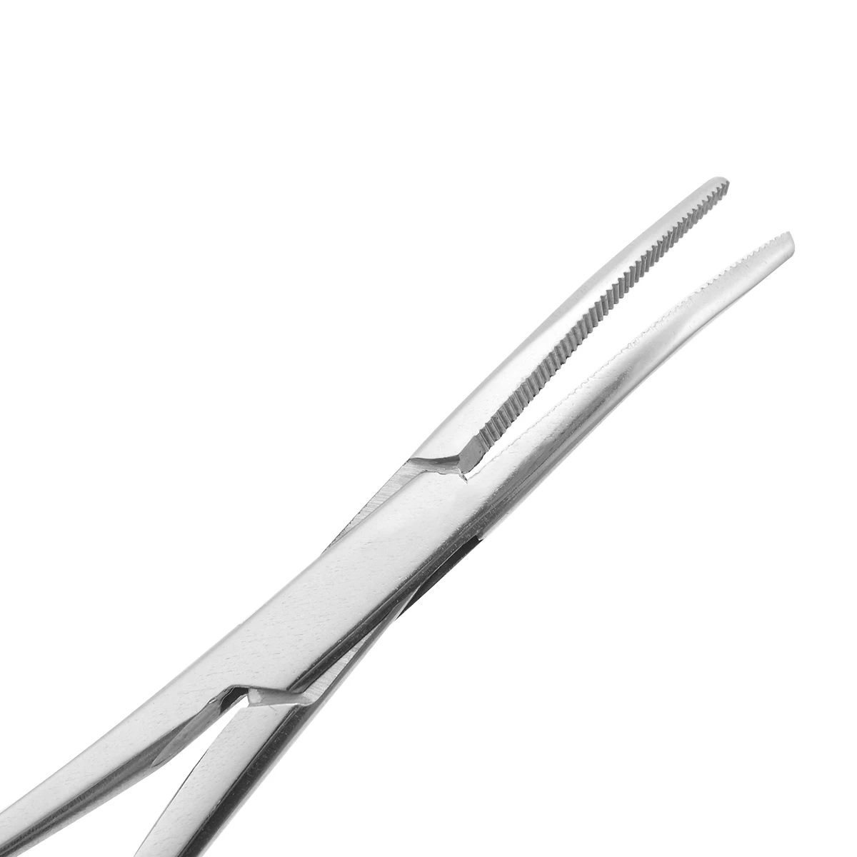 1X Stainless Steel Bend Type Hemostat Locking Forceps Curved Mosquito Elbow Hemostat For Fishing Scissors Box Tool 16cm