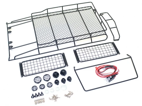 

Explorer Roof Rack , stair, led lights For TRC Land rover Defender D110 Station Wagon RC 1/10 RC8WD
