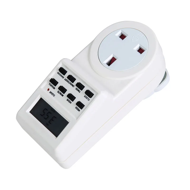 

Free shipping (TS-T01-UK) Electronic plug-in Programmable 12/24 Hour Timer Socket L3EF