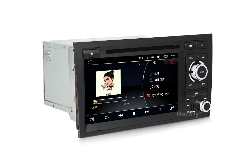 Excellent Free shipping!Navifly android8.1 Quad Core Car DVD Player GPS Navi for Audi A4 S4 RS4 2002-2008 with 4g wifi BT RDS FM 16