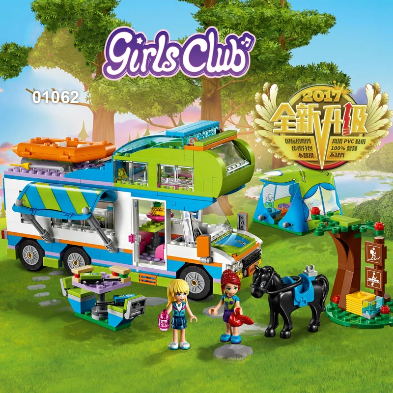 

01062 546pcs Series The Motorhome Model Building Blocks Bricks Toy for Children Girl Compatible Legoe Friends 41339 Lepine