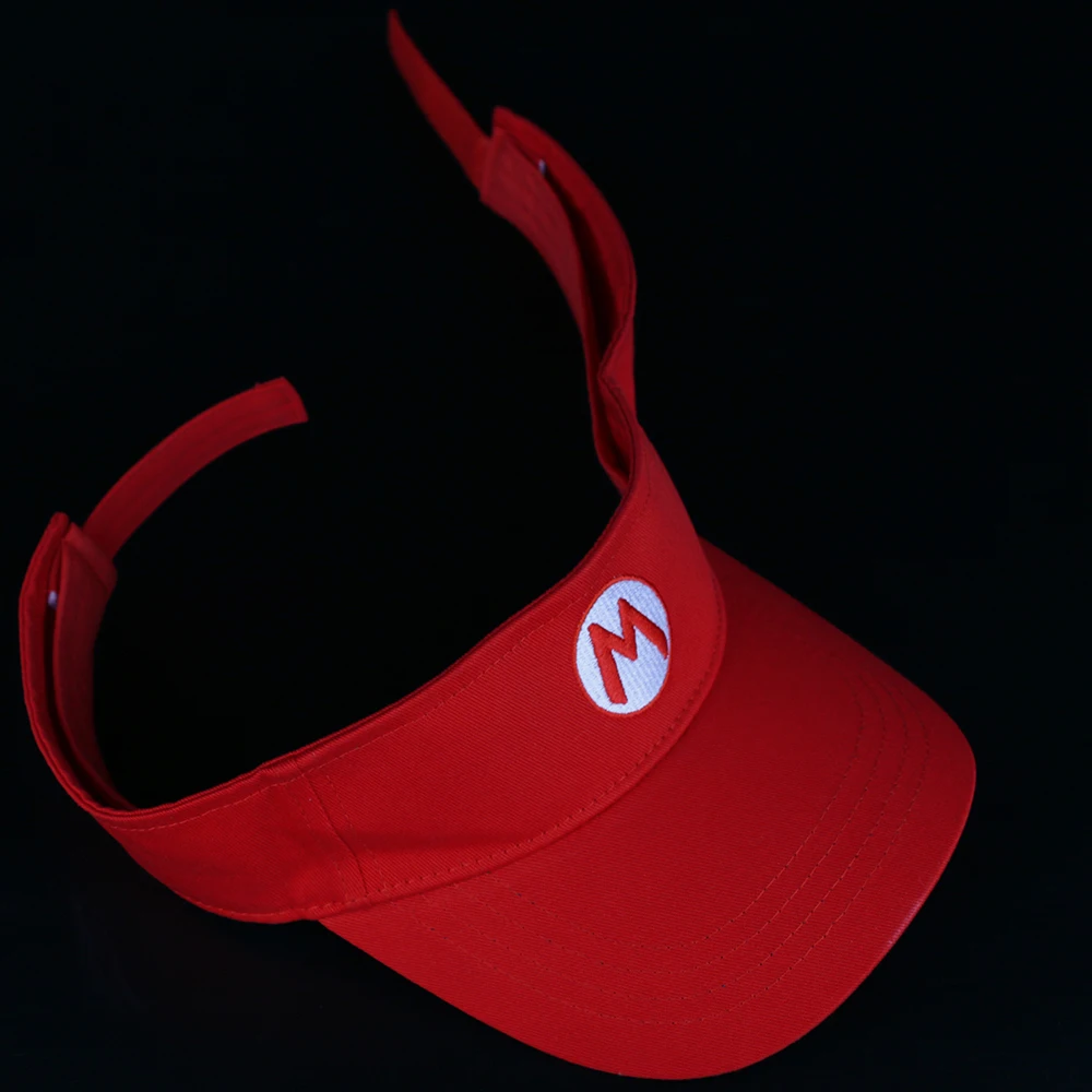 2018 Mario Tennis Ace Mario Tennis Cap Mario Adjustable Sun Visor Sport Golf Hat Cosplay Costume Accessories (11)