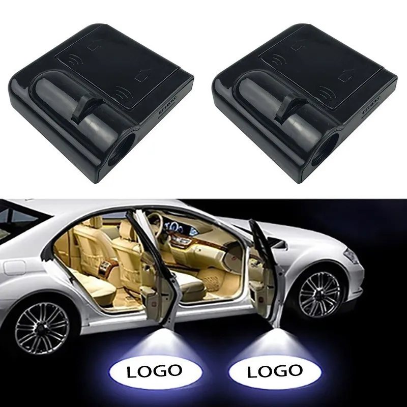 2 Pieces Car Door Light Projector Universal LED Wireless Welcome Lights Ghost Shadow Lights Suitable for All Models. 