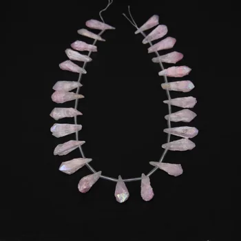 

Christmas on sale Pink AB Cluster Angel Aura Quartz Titanium Crystal Point Loose Beads Top Drilled Raw Titanium Quartz Pendants