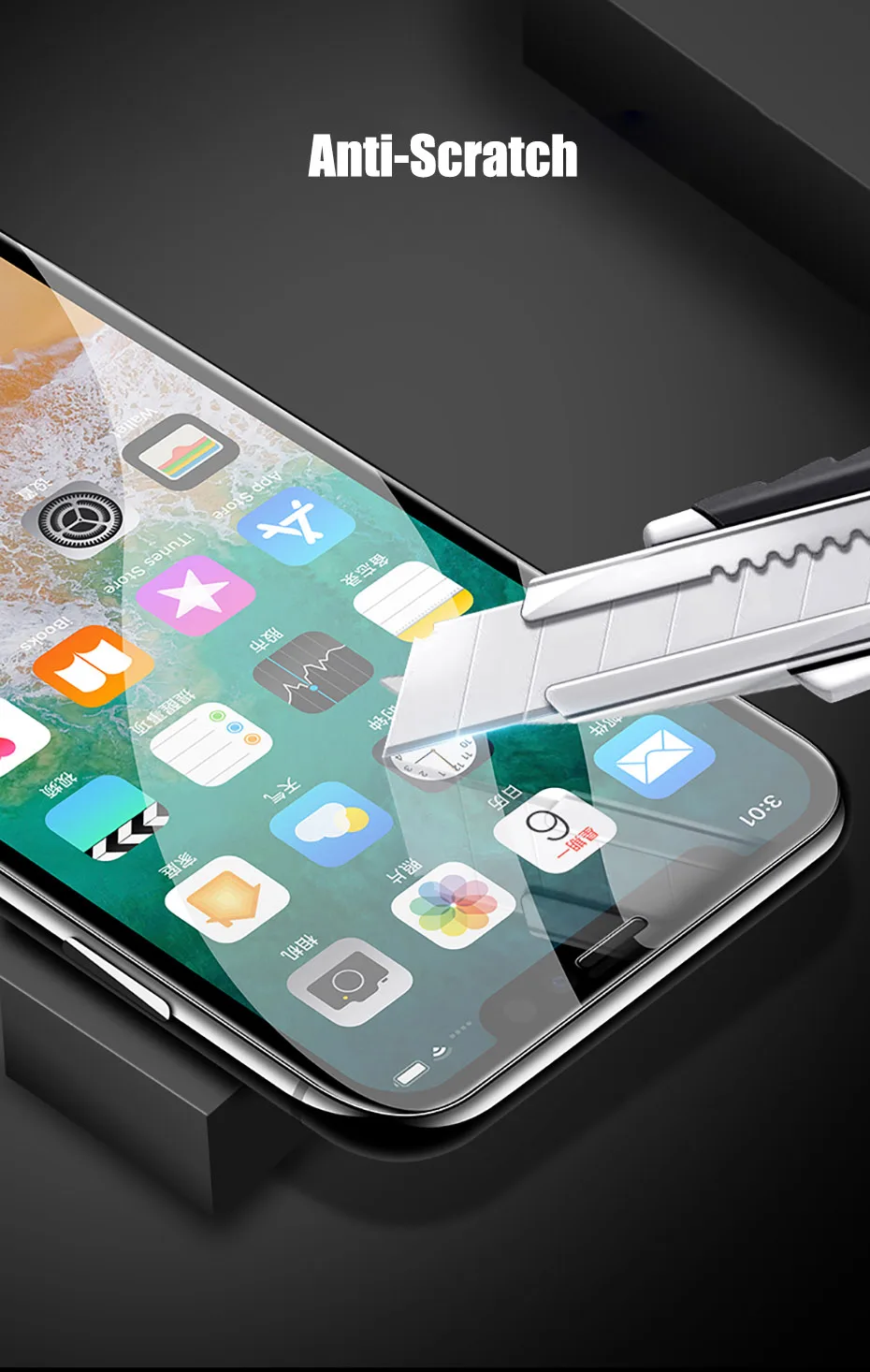 YAMIZOO Glass On the For iPhone 7 6 Tempered Glass Protective Screen Protector Full Cover 9D Glass For iPhone 8 Plus X XR XS Max (6)