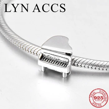 

Creative 925 Sterling Silver Like Elegant Piano Metal Bead Charm Jewelry making Fit Original Pandora Women Charms Bracelet DIY