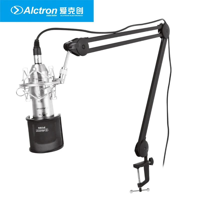 Alctron MA612 полностью металлическая конструкция микрофонная стойка перегрузка стойка вещания ножницы подставка для тяжелых профессиональных микрофонов