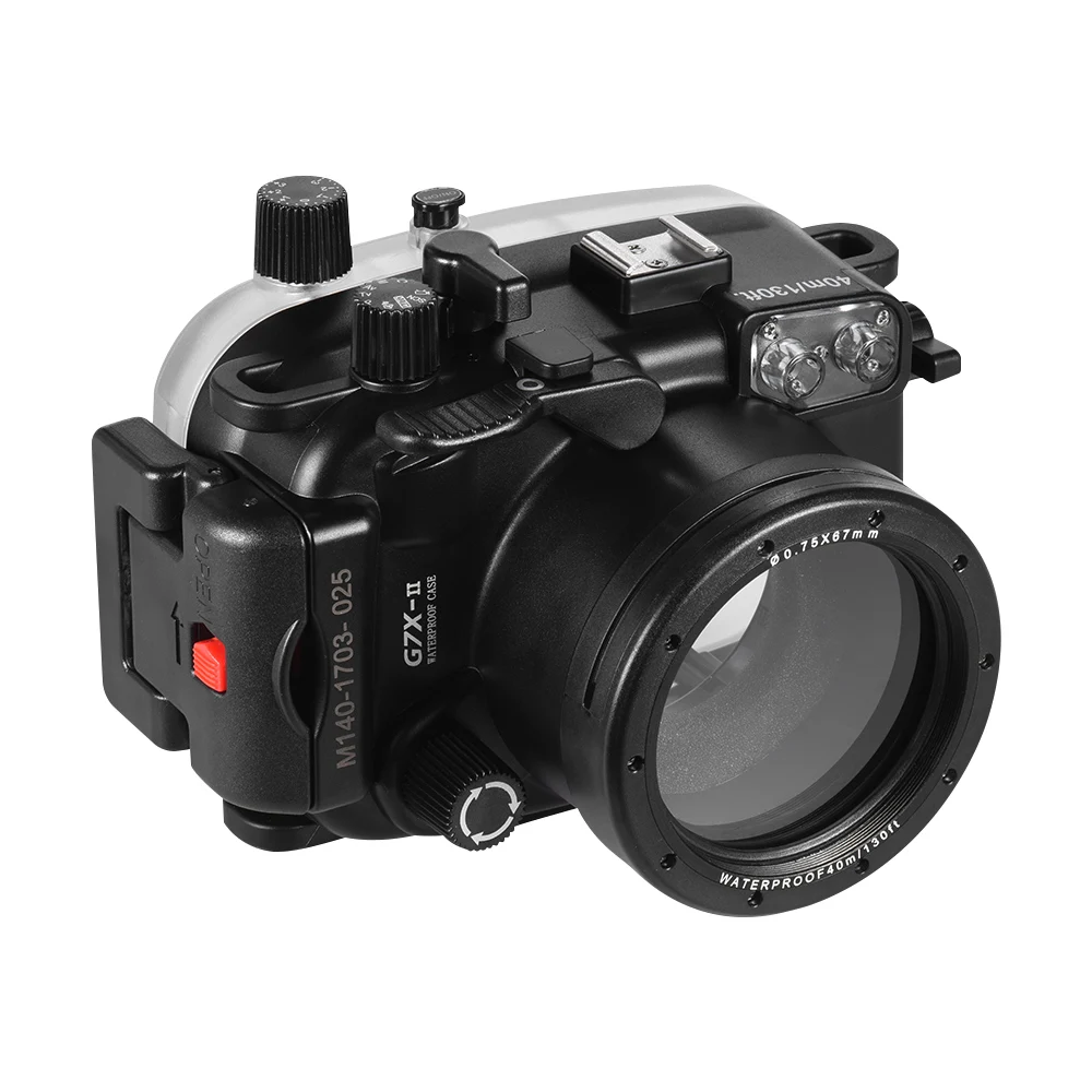 

MEIKON Waterproof Camera Case Diving Housing Protective Case Cover Underwater 40m/ 130ft for Canon G7X Mark II