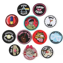 100pcs Embroidered Circle Patches for Clothing DIY Stripes Applique Clothes Stickers Iron on Badge Parches 100pcs Embroidered Circle Patches for Clothing DIY Stripes Applique Clothes Stickers Iron on Badge Parches