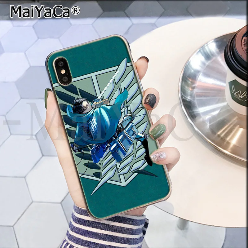 MaiYaCa attack on titan Крылья Свободы аниме восхитительный цветной телефон чехол для iPhone 8 7 6 6S Plus X XS max 10 5 5S SE XR