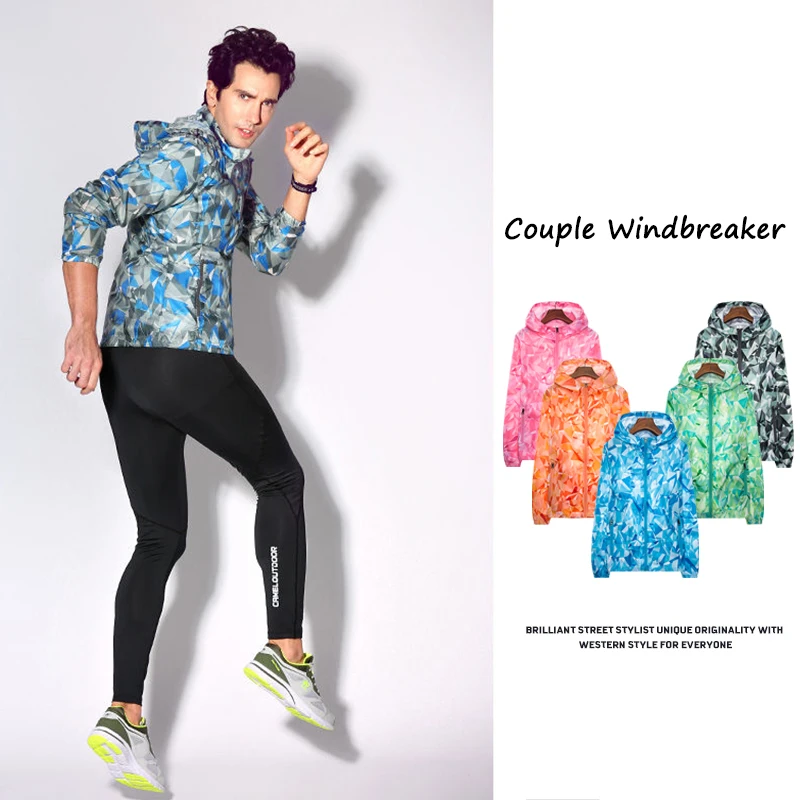 

2019 Windbreaker Jackets Men Ugly Style Summer Hooded Coats Fashion Couple Sunscreen Men Travel Clothing Rainproof Plus Size 4XL