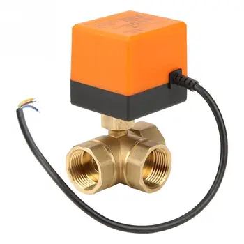 

DN25/DN20/DN15 G1 Brass 3 Way Motorized Ball Electrical Valve for ir Conditioner DC24V New