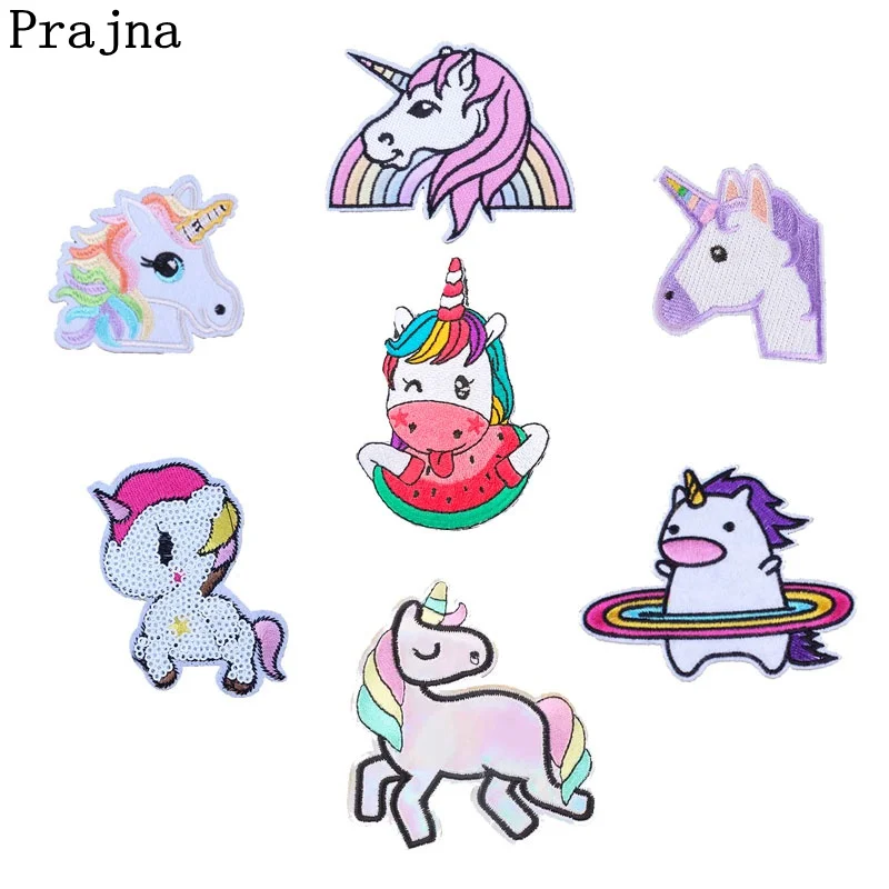 

Prajna 1PCS High Quality Cute Animal Patches Iron On Stickers For Clothes Cartoon Decor Appliques Cheap Embroidered Patches New