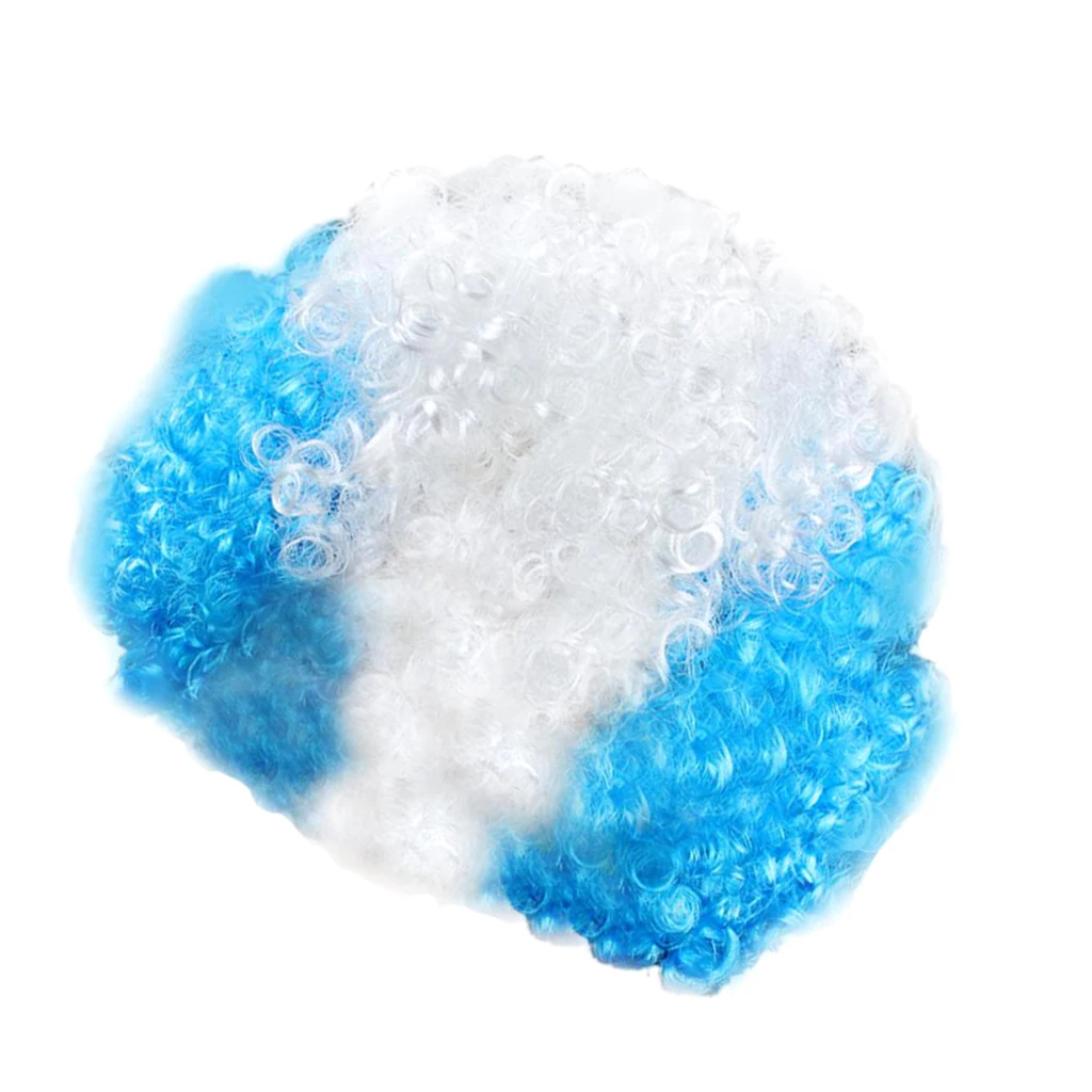 

Party Disco Afro Clown Hair Football Adult Child Costume Curly Wig Argentina