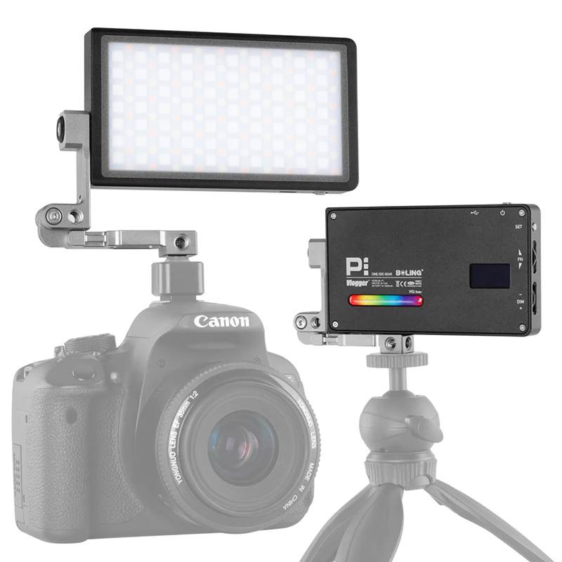 Карманный Vlog Фотография СВЕТОДИОДНЫЙ видео свет CRI96 затемнения 2500 8500 к RGB полный