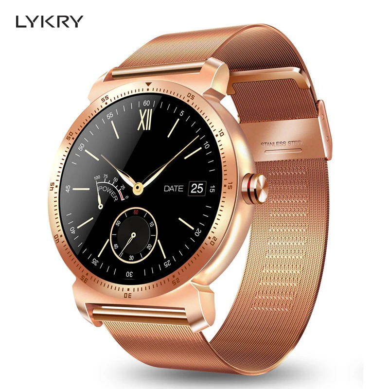 

LYKRY Men Smart Watch Heart Rate Sleep Monitoring Fitness Tracker Bluetooth IP67 Waterproof Clock For IOS Android Smartwatch