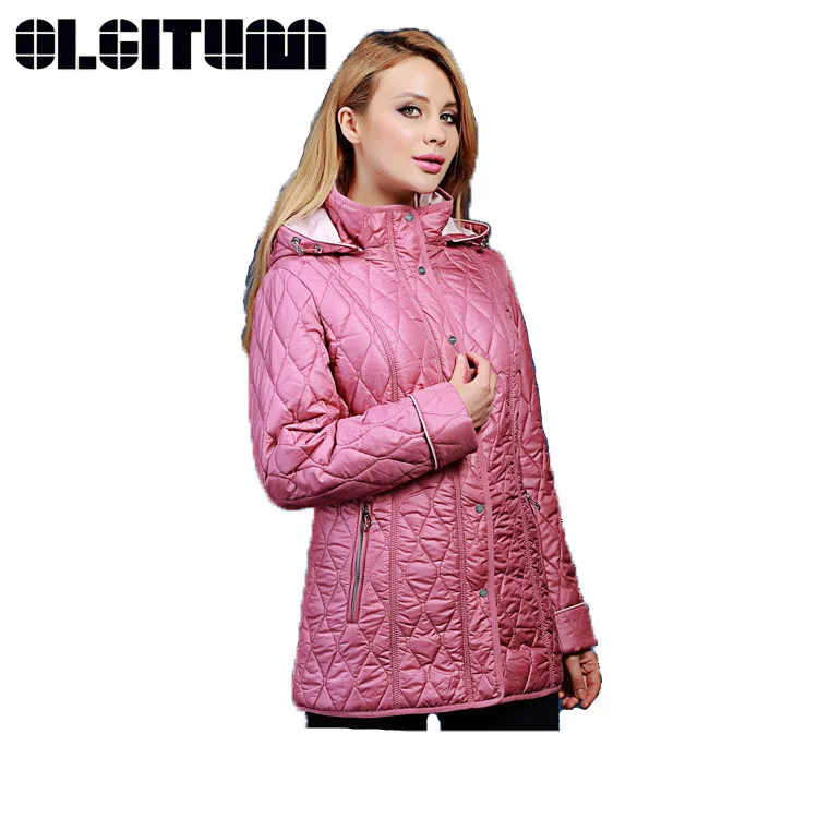 OLGITUM 2017 New Women Zipper Casual Jacket Solid Color
