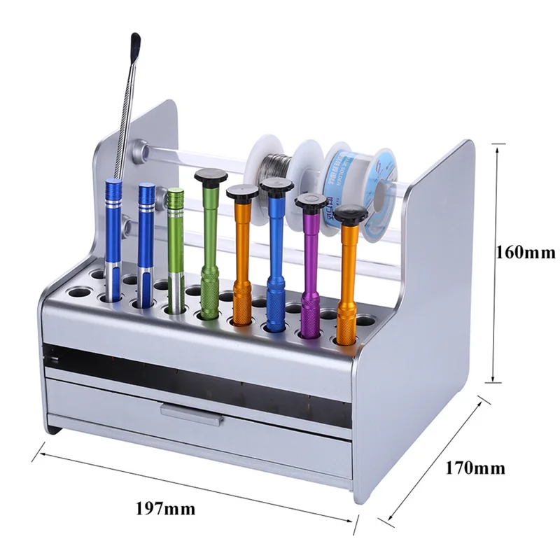 Пластиковые электронные компоненты ящик отвертка винт Пинцет стойка телефон ремонт держатель инструмента коробка для хранения