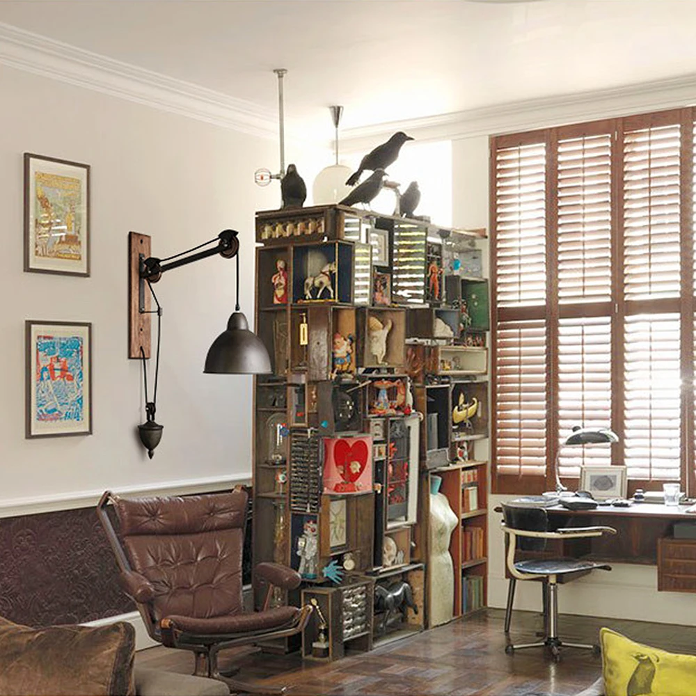 Винтажный промышленный настенный светильник лофта регулируемый ретро для