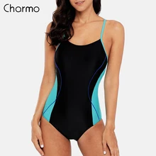 Charmo One Piece Women Sports Swimsuit Sports Swimwear Colorblock Monokini Beach Bathing Suit Bikini fitness bodysuit swimming Charmo One Piece Women Sports Swimsuit Sports Swimwear Colorblock Monokini Beach Bathing Suit Bikini fitness bodysuit swimming