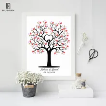 Beautiful Wedding Tree Free Custom Name Date Fingerprint DIY Guest book For Happy Engagement and Wedding Ceremony Decoration beautiful wedding ceremony