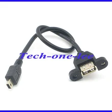10 шт./партия USB A Female To Mini 5Pin мужской удлинитель USB-A F крепление на панель Mini usb M разъем 5pin Кабель-адаптер