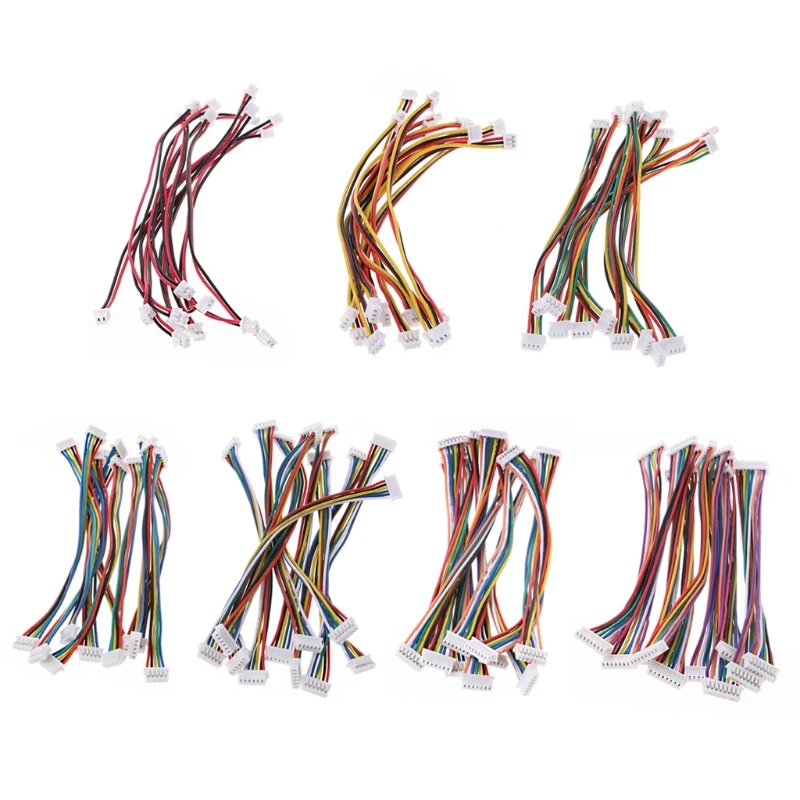 

10Pcs Cable Connector XH 1.25 JST Double Electronic Wire Connectors 2/3/4/5/6/7/8 Pin 10cm DIY Line