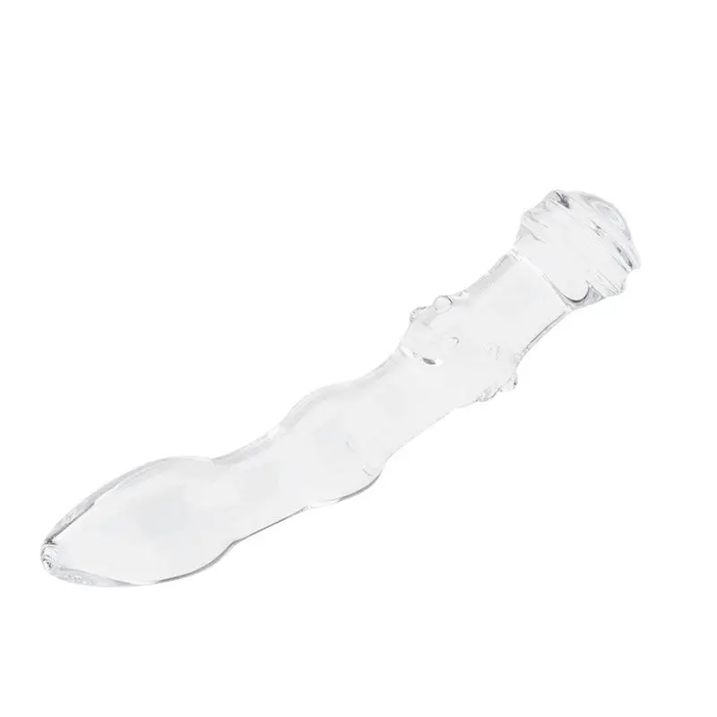 Черный волк двусторонний Pyrex Стекло Фаллоимитатор кристалл пениса анальный