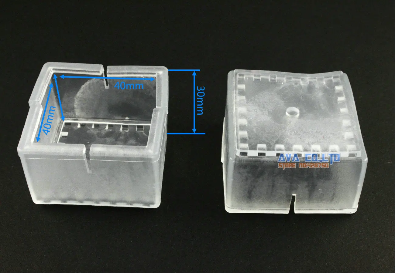 12 шт 40*40 мм стул стол крышка для ног резиновая защитная накладка для ног квадратная крышка