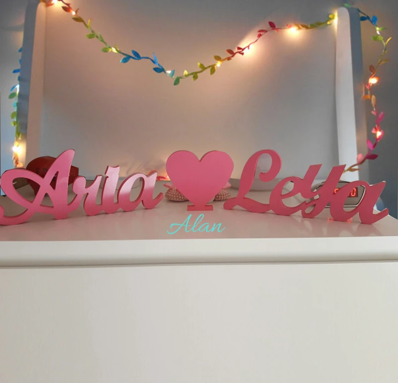 

Standing Letters Sign Personalised Raw MDF Wedding Joint Names - Large Mr and Mrs Sign - Tinksky Wedding Decoration Wedding