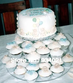 

High Quality Custom 3 Tier Acrylic Round Cake Stand In Clear